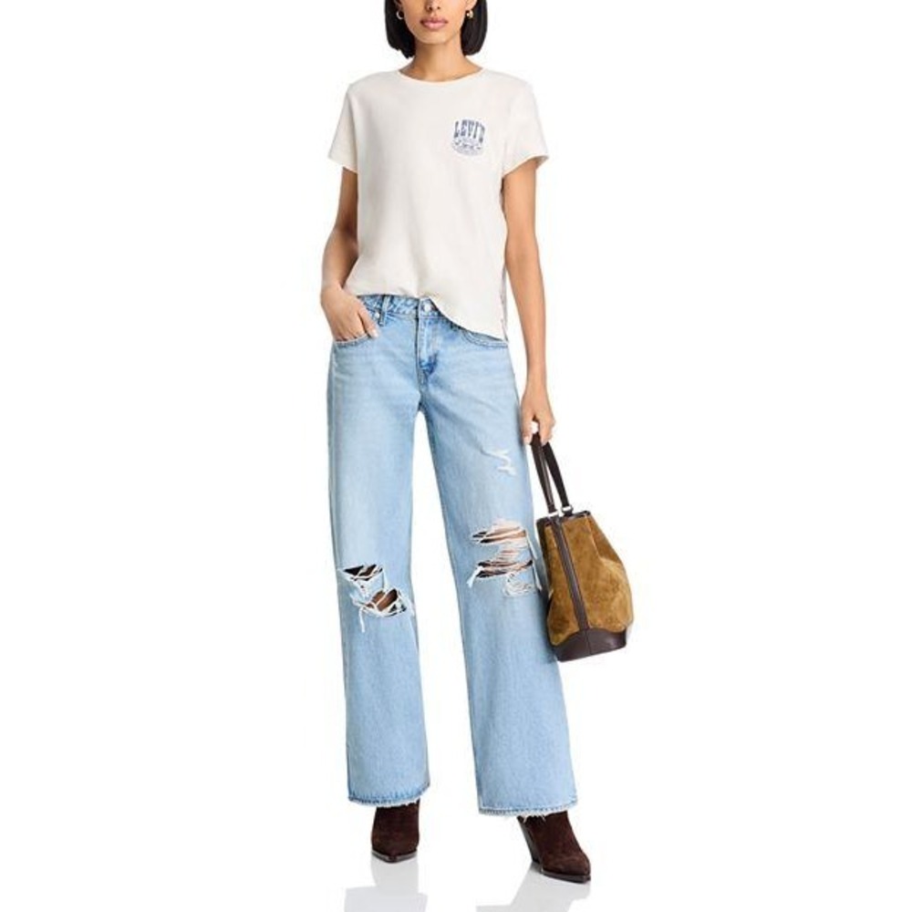 Levi's Low Loose Jeans Women 27 Relaxed Fit Straight Leg Grunge Boho Classic NWT